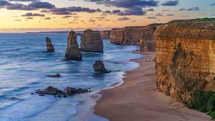 twelve apostles at sunset,great ocean road at port campbell, australia 167
