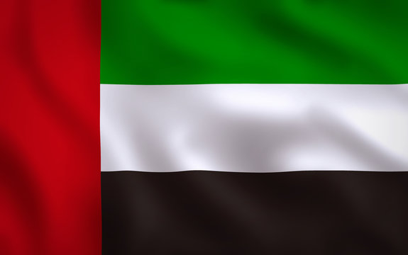 United Arab Emirates Flag Image Full Frame