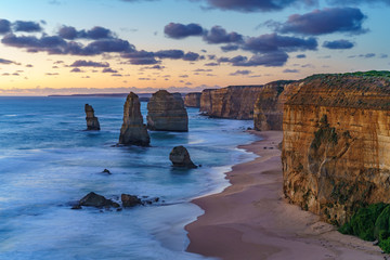 twelve apostles at sunset,great ocean road at port campbell, australia 174