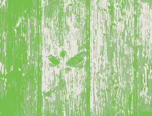 Obraz premium Green realistic wooden texture. Vector vintage illustration. 10 EPS.