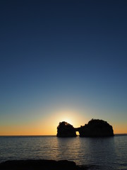 Engetsuto island, Japan, over sunset