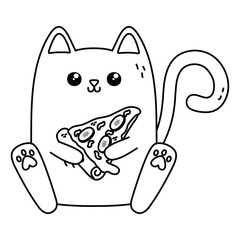 Kawaii of cat cartoon design