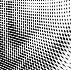 Abstract halftone monochrome. Chaotic wave of dots. Gradient texture black and white