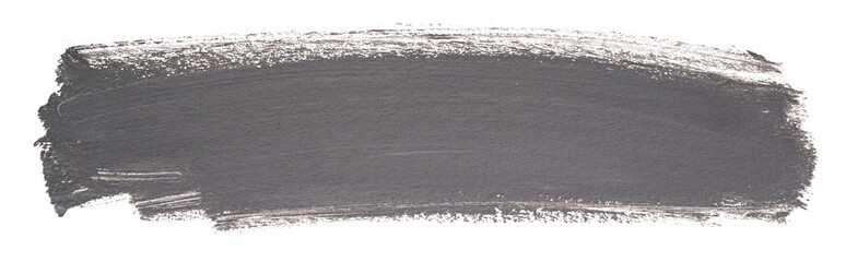 grey acrylic stain element on white background. with brush and paint texture hand-drawn. acrylic...