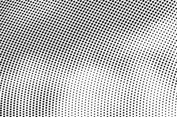 Abstract halftone monochrome. Chaotic wave of dots. Gradient texture black and white