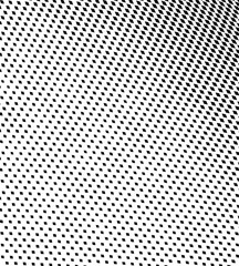 Abstract halftone monochrome. Chaotic wave of dots. Gradient texture black and white