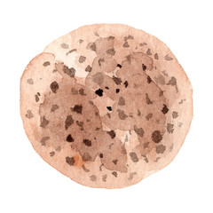 Watercolor sweet donut. Hand drawn dessert illustration. Design fabric, packaging