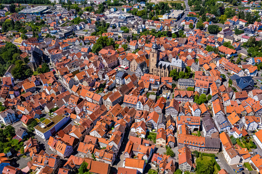 Alsfeld in Hessen aus der Luft