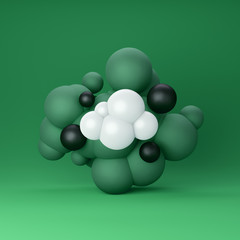 Sphere cloud CG (green)