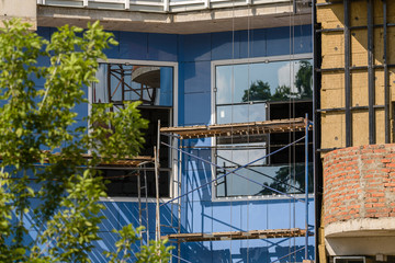 A new residential building on monolithic frame technology in the area with the existing...