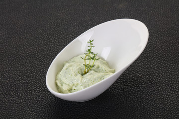 Cottage cream snack with herbs