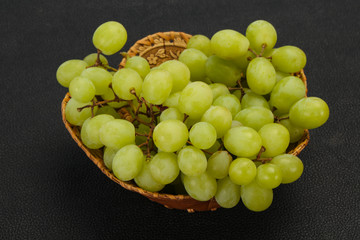 Sweet ripe Green grape branch