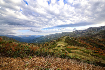 Autumn in the Caucasus Mountains.