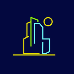building logo icon for architect company