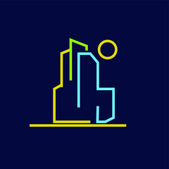 building logo icon for architect company
