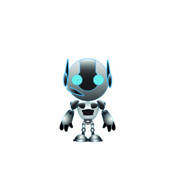 Robot character for mascot and animation
