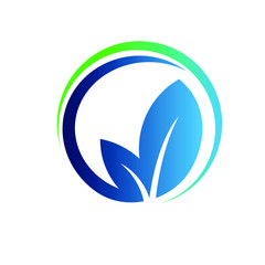 leaf logo icon for nature product