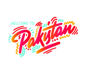  Pakistan country text suitable for a logo icon or typography design.