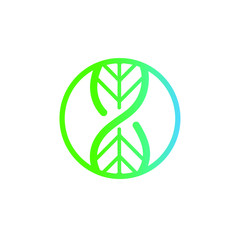 leaf logo icon for nature product