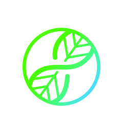 leaf logo icon for nature product