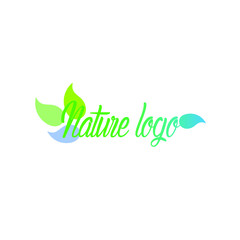 leaf logo icon for nature product