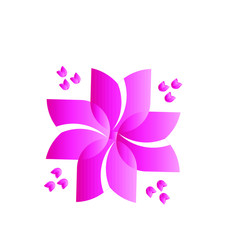 flower logo icon for spa