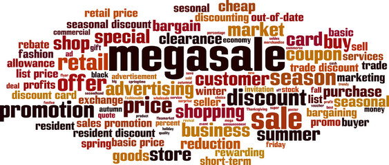 Megasale word cloud