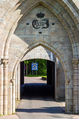 Archway to Karlsborgs fortress in Sweden