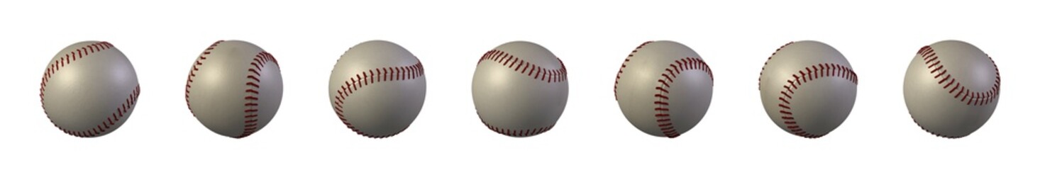 Baseball Ball Various Positions