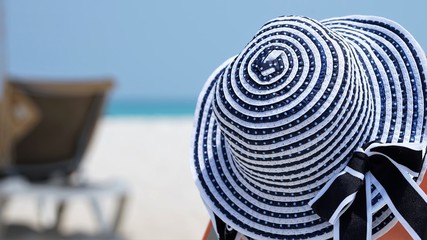 beach hat, sea and sky