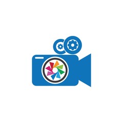 Camera icon vector logo design