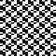 Fototapeta premium Black and white abstract background. Seamless geometric pattern. Monochrome texture.