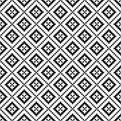 Seamless geometric pattern. Black and white texture. Diagonal monochrome design.