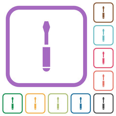 Single screwdriver simple icons