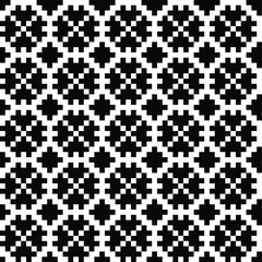 Seamless geometric pattern of abstract jagged flowers. Folk art style decoration.