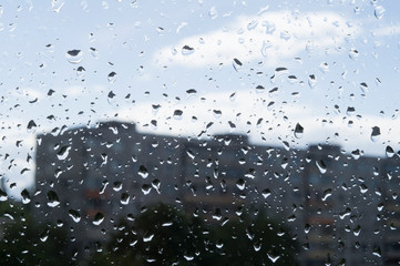 raindrops on the glass