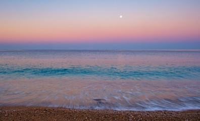Oludeniz, Turkey. Mediterranean Sea at dawn of the sun.