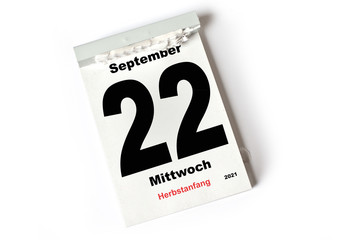 22. September 2021 Herbstanfang