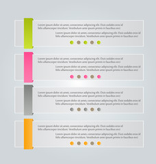 Business infographics tabs template for presentation, education, web design, banners, brochures, flyers. Vector illustration.