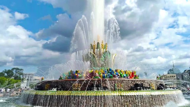 Beautiful Fountain "Stone Flower" after restoration in 2019.