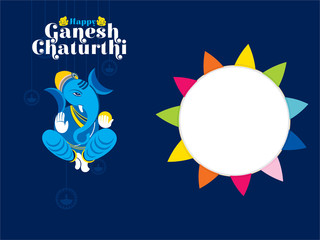 Fototapeta na wymiar creative ganesh chaturthi festival poster design