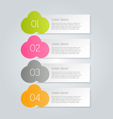 Business infographics tabs template for presentation, education, web design, banners, brochures, flyers. Vector illustration.