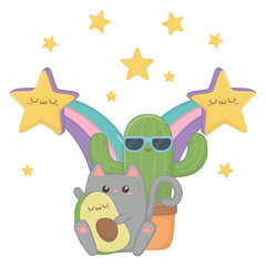 Isolated kawaii cartoons design vector illustration