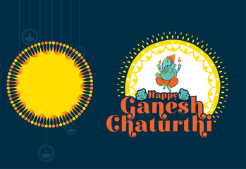 creative ganesh chaturthi festival poster design