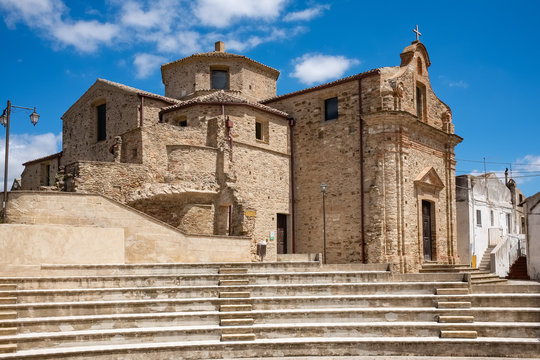 SS. Addolorata church. Old town of Pomarico. Basilicata, Italy