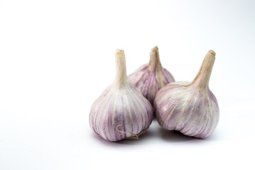 garlic isolated on white background