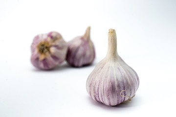 garlic isolated on white background