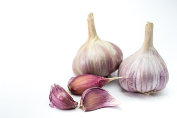 garlic isolated on white background