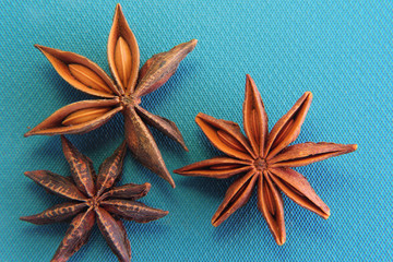 Star Anise (lat. Illicium verum). Spice badyan.