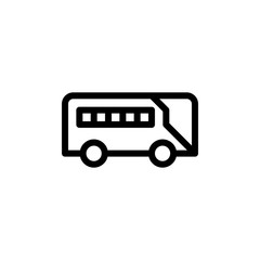 flat line bus icon symbol sign, logo template, vector, eps 10